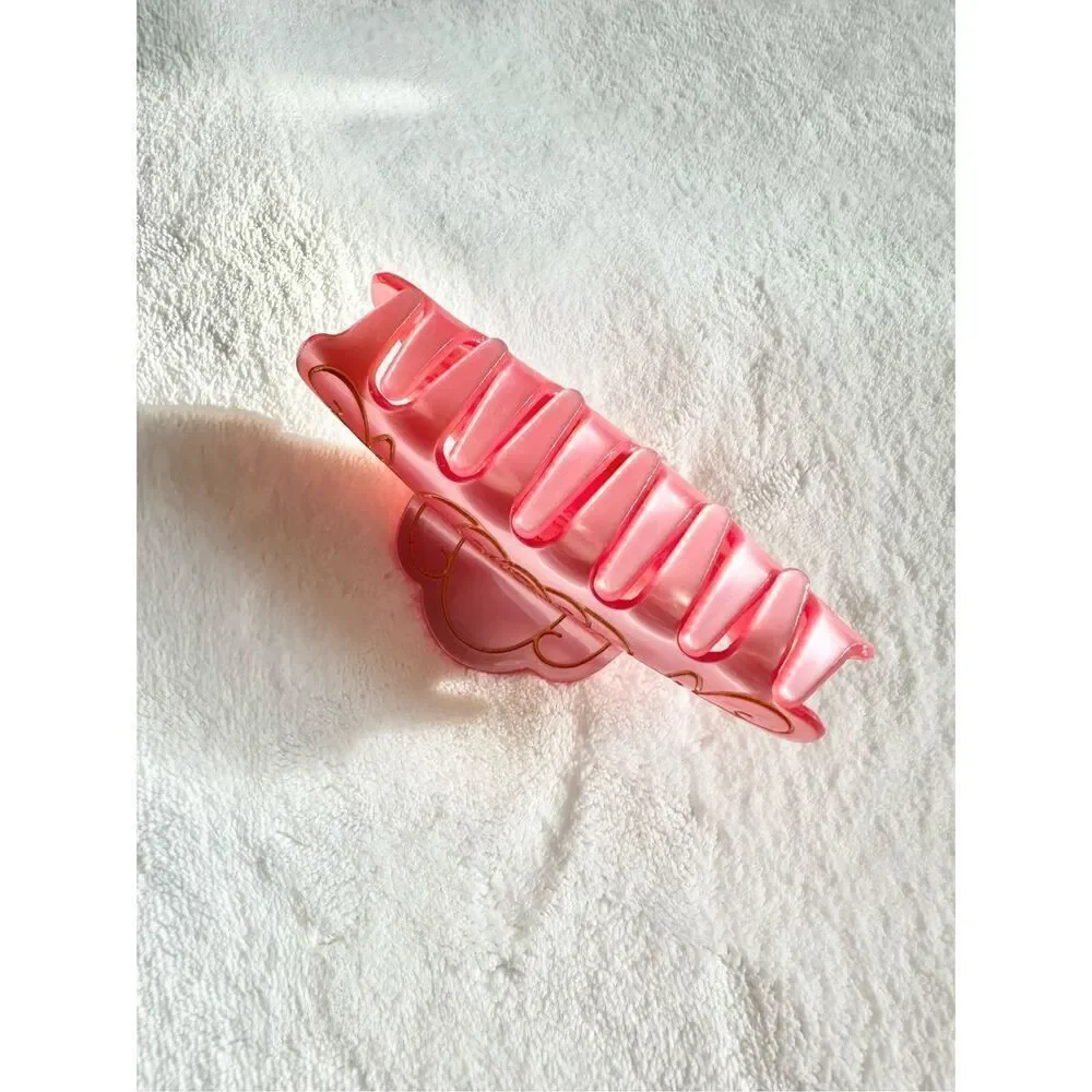 Disney The Little Mermaid Ariel Seashell Hair Claw Clip Pink Gold